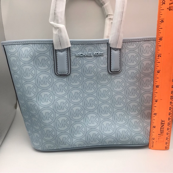 MICHAEL MICHAEL KORS JODIE PALE OCEAN TOTE NWT - Picture 9 of 13